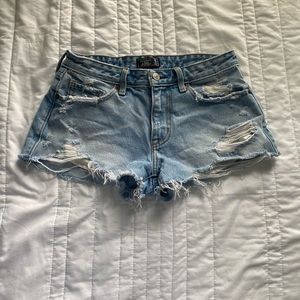 Abercrombie low rise jean shorts